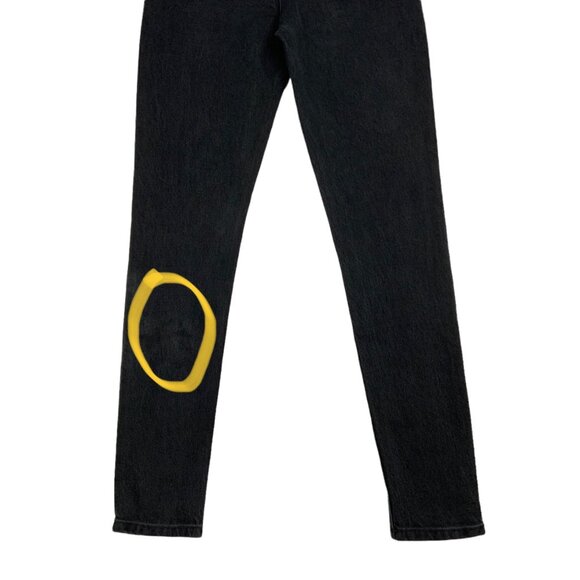 Reformation Kayo Jeans 24 Erie Charcoal Wash Denim High Rise Skinny Belted - Picture 10 of 11